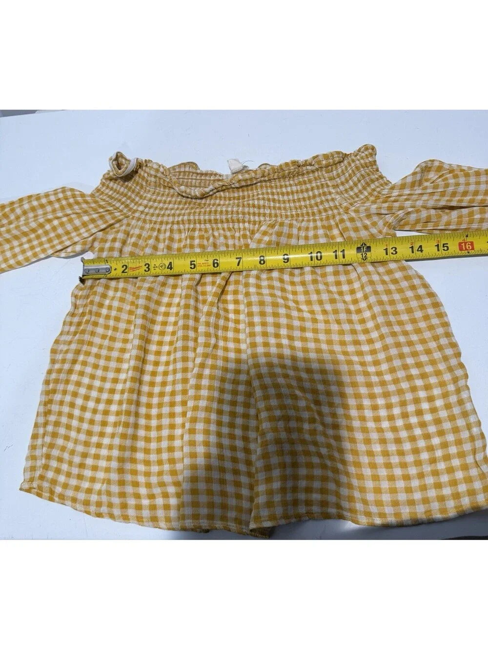 Young Girls Rewind Plaid Top Long Sleeves Size Small